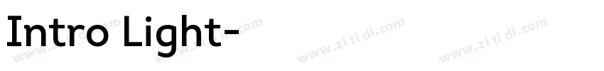 Intro Light字体转换